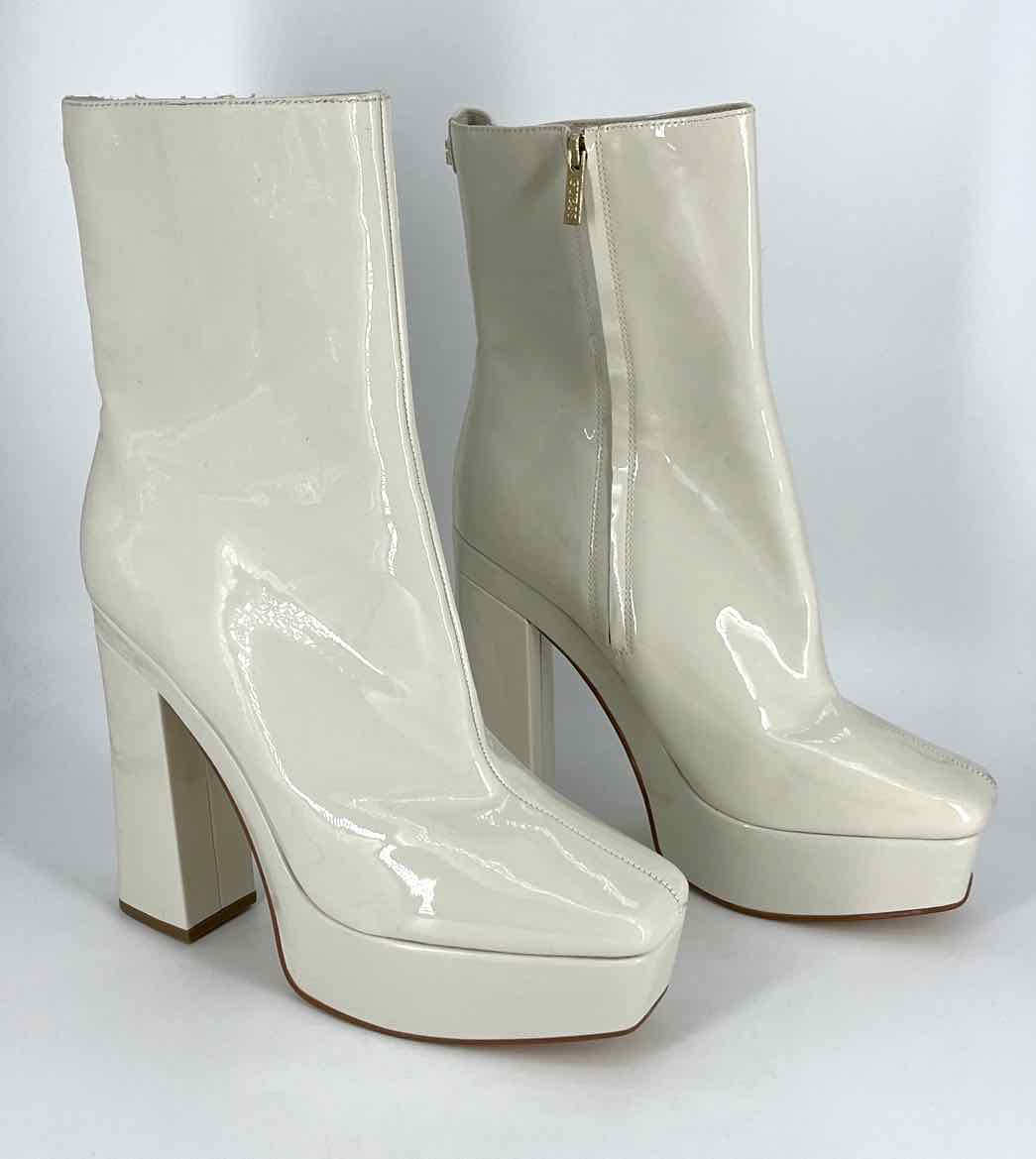 Shoe Size 11 GUESS Cream PATENT Boots