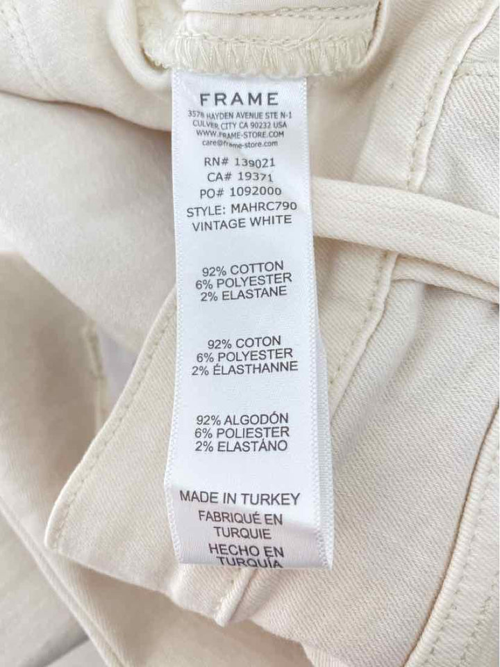 Size 29 FRAME Ivory Pants