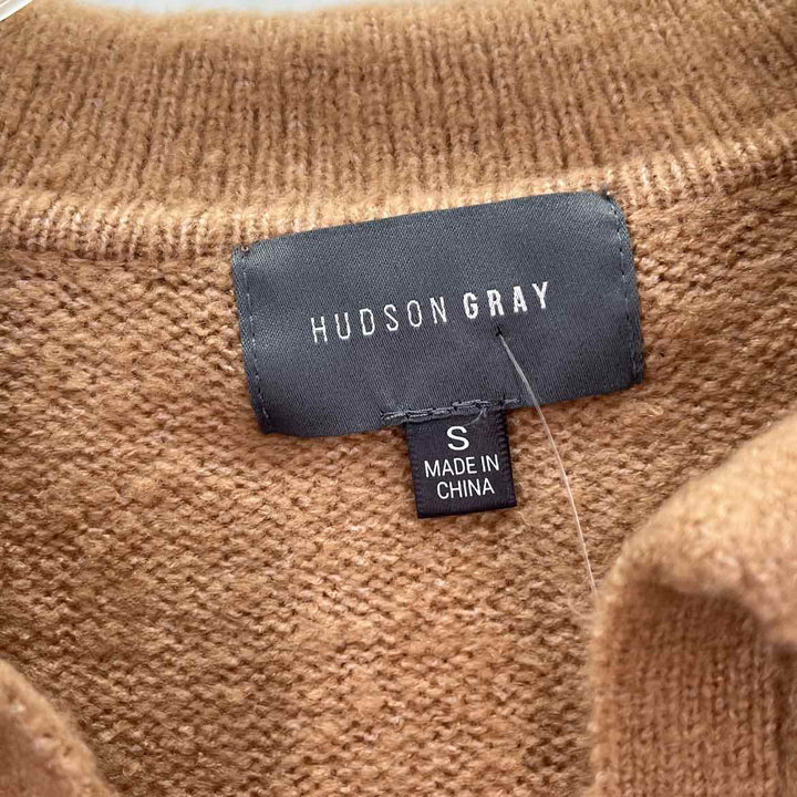 Size S HUDSON GREY Camel Knit Sweater