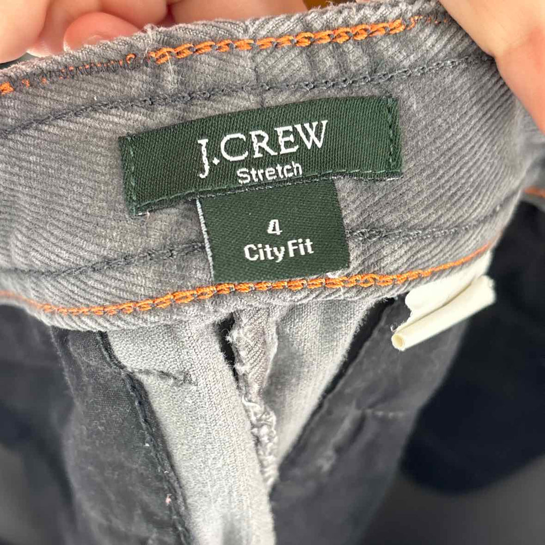 Size 4 J Crew Gray Corduroy Pants