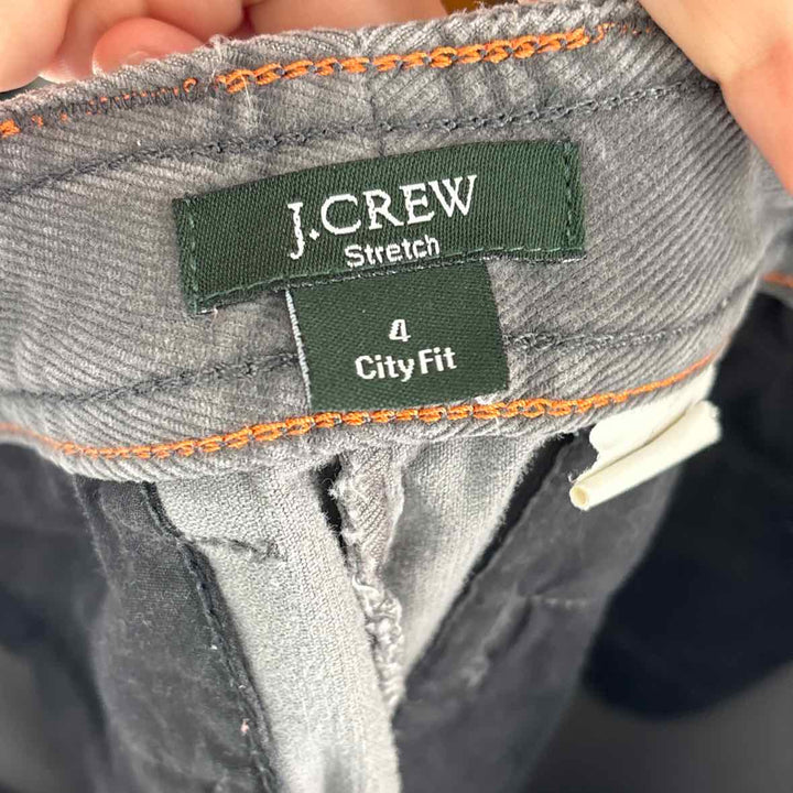 Size 4 J Crew Gray Corduroy Pants