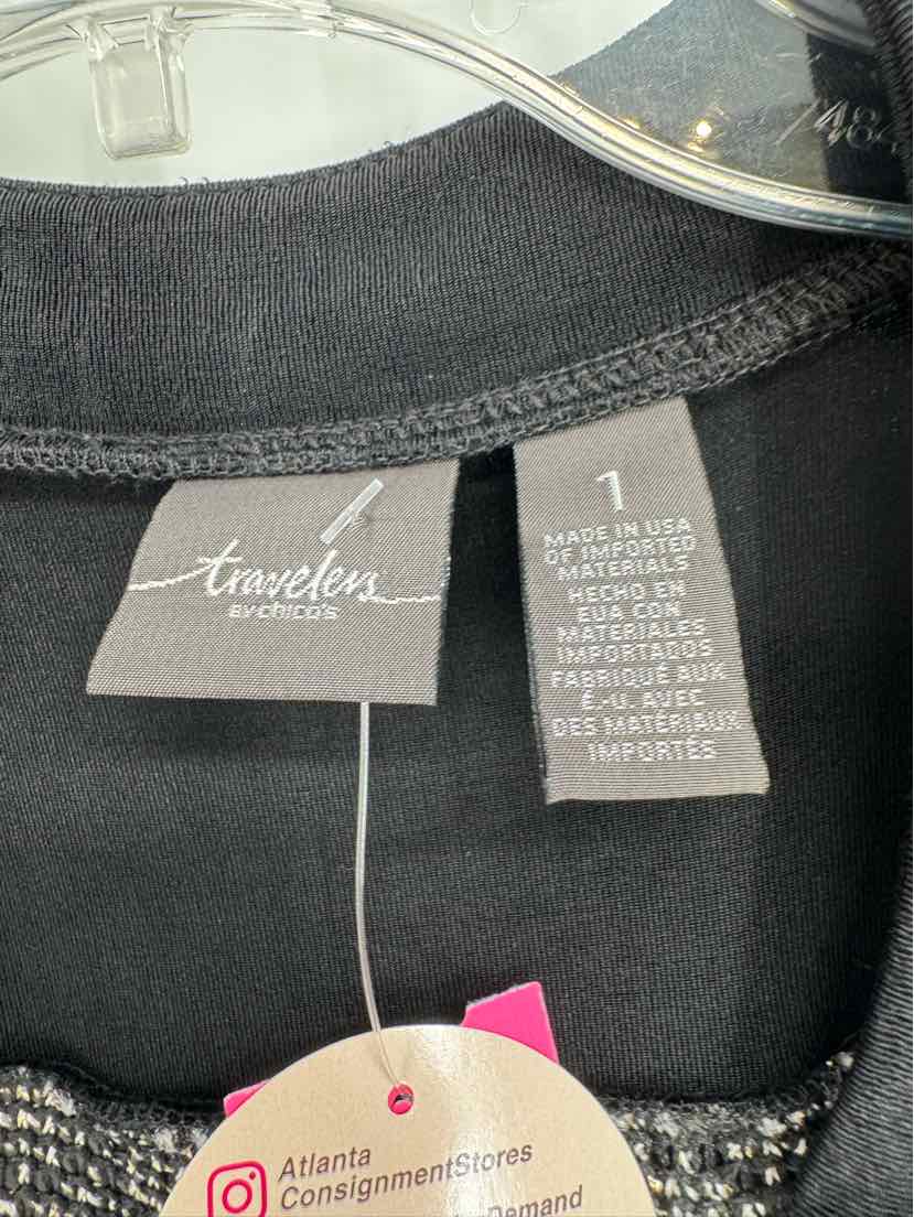 Size M Chico's Black Cardigan