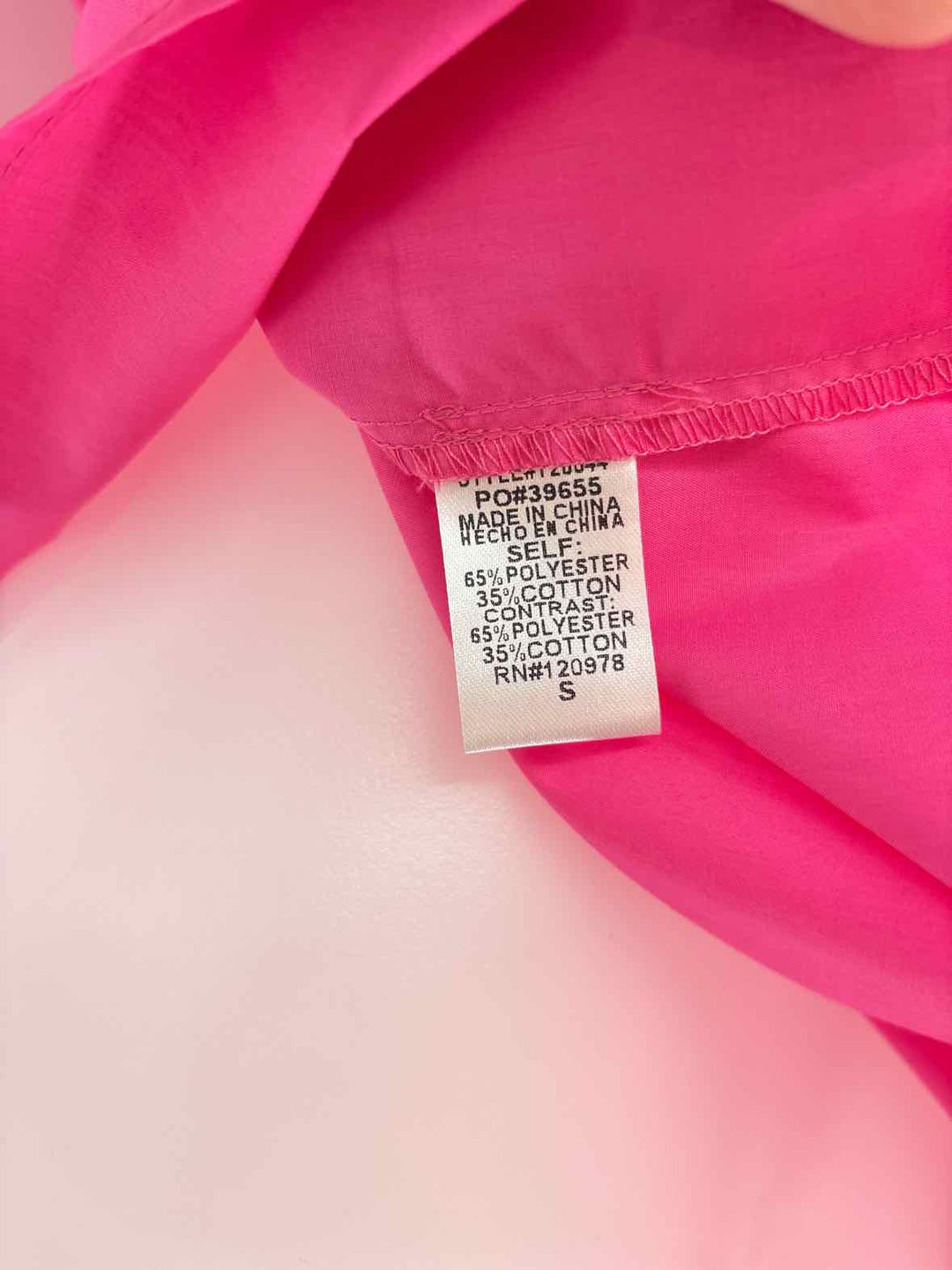 Size S ENTRO Pink Shirt