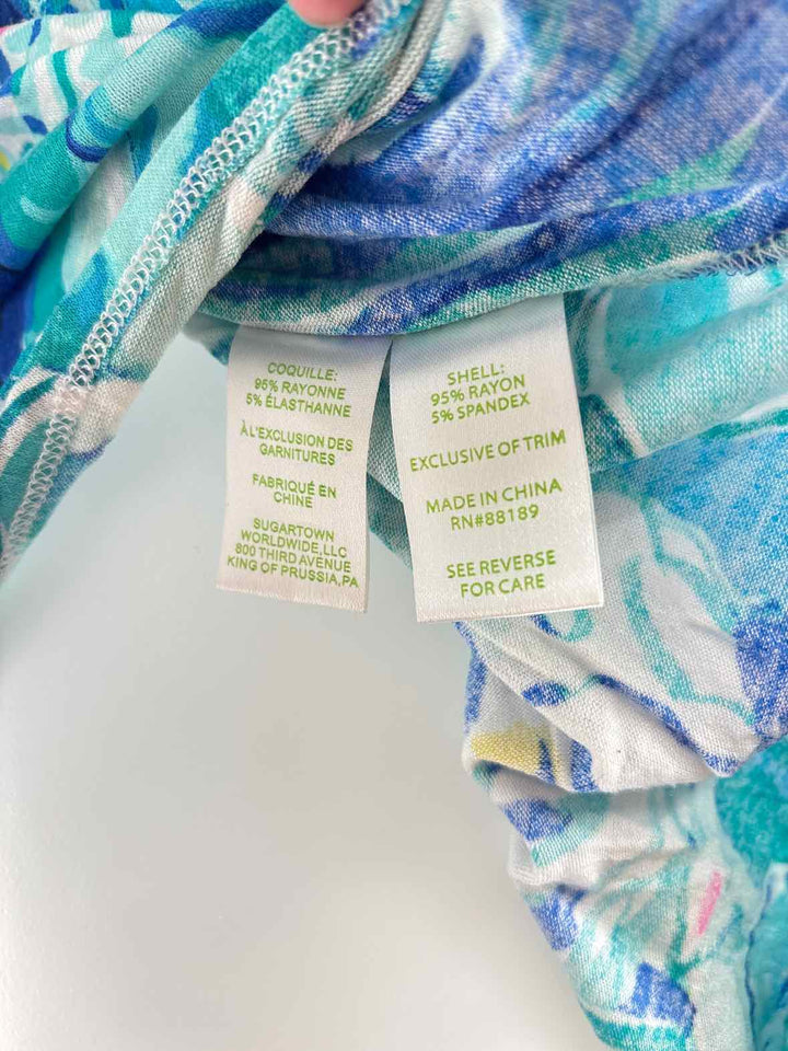 Size L Lilly Pulitzer Blue Print Shirt