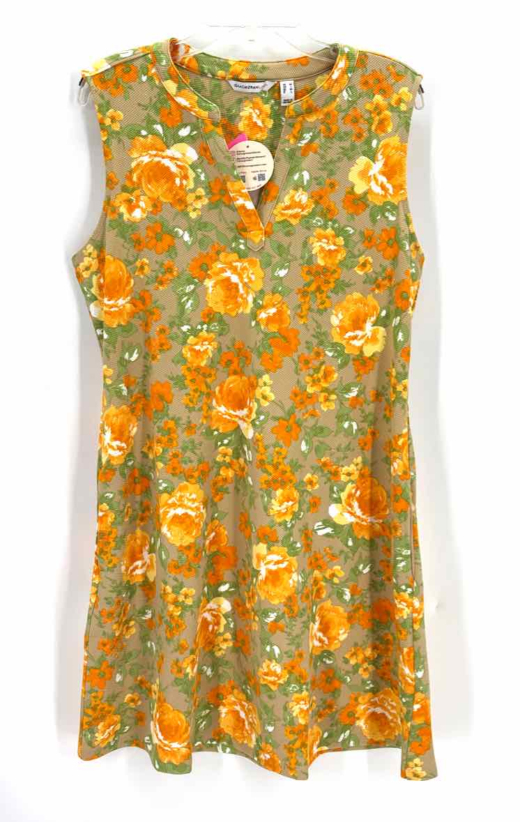Size M ISSAC MIZRAHI Multi-Color Dress