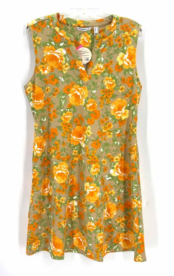 Size M ISSAC MIZRAHI Multi-Color Dress