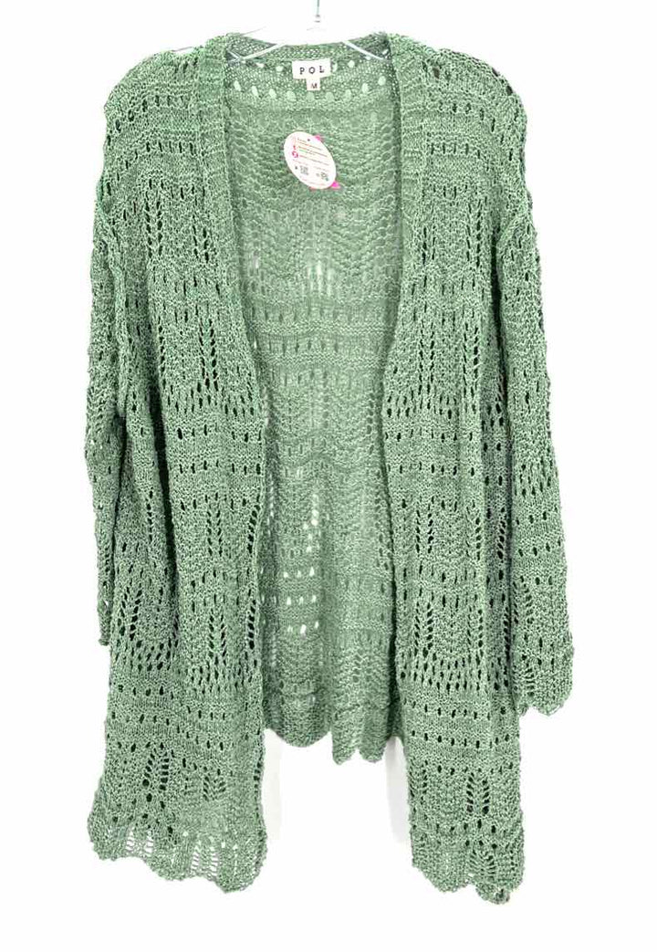 Size M pol Green Knit Cardigan