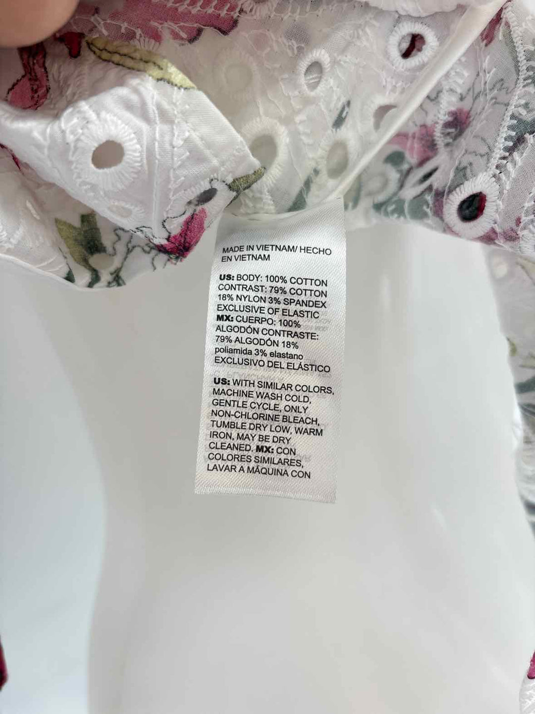Size S Chico's White Print Shirt