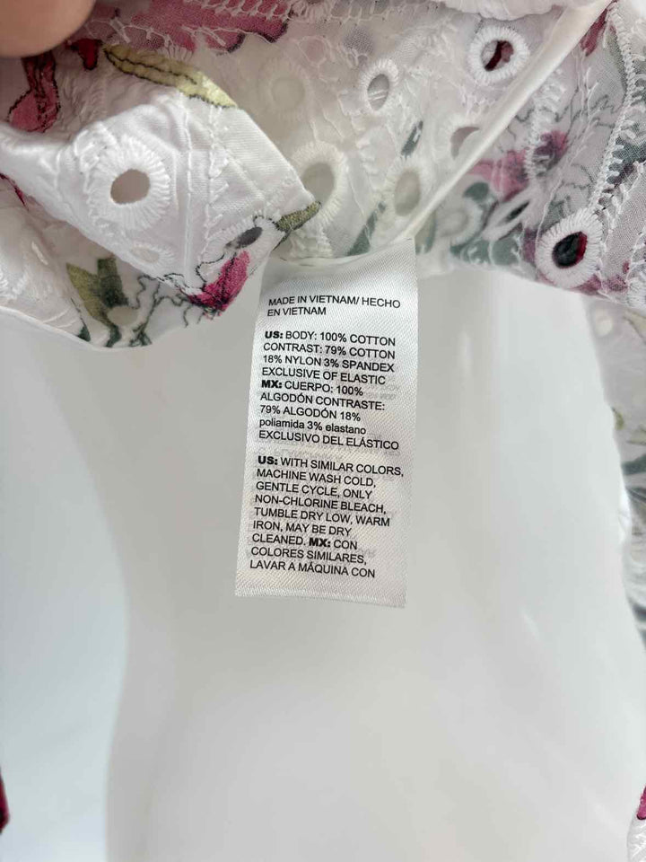 Size S Chico's White Print Shirt