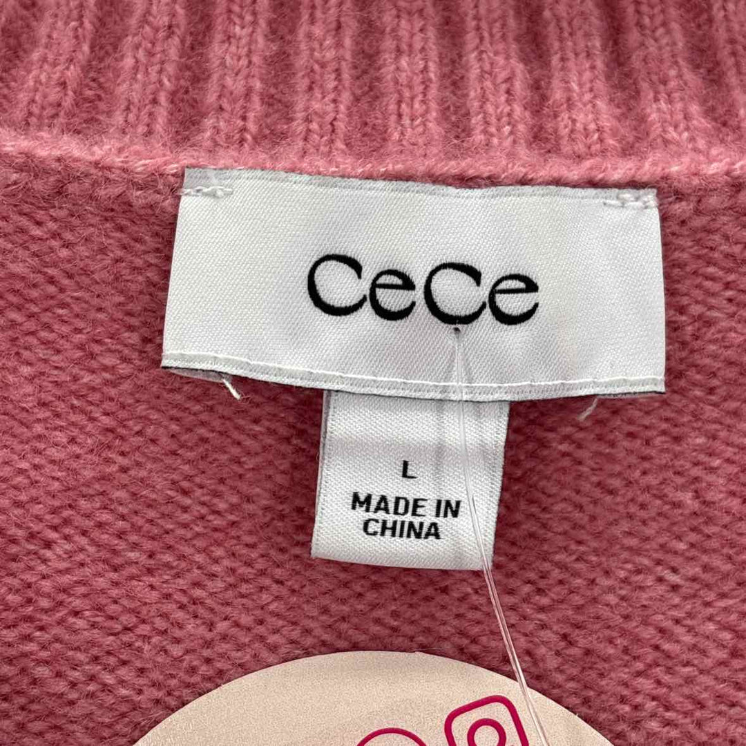 Size L CECE Pink Sweater
