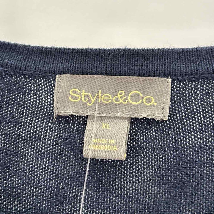 Size XL Style & Co Navy Knit Sweater