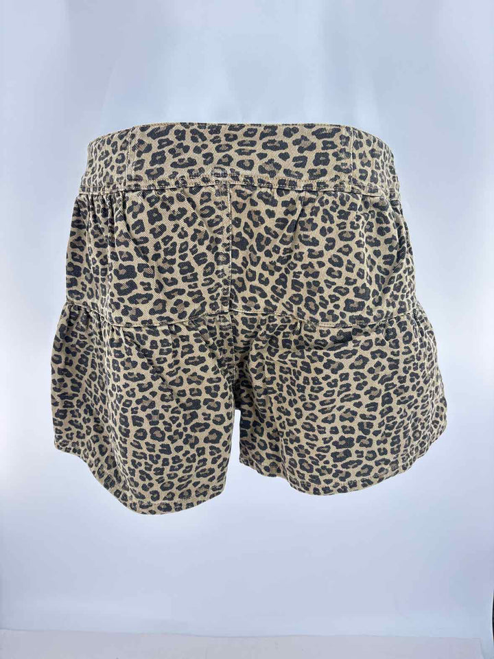 Size L LE LEIS Brown Print Shorts