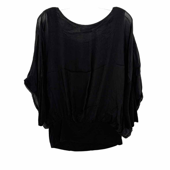 Size M Black Silk Shirt