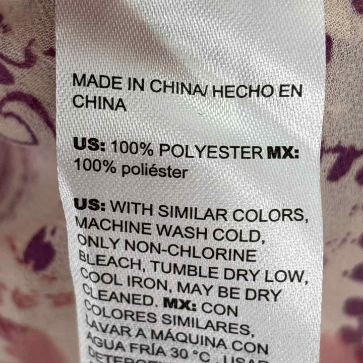 Size 12 Chico's PINK PRINT Shirt