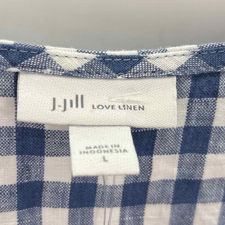 Size L J JILL Blue Print Dress