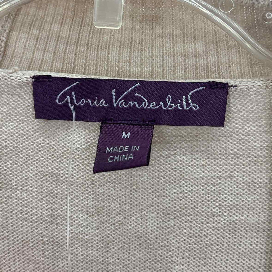 Size M GLORIA VANDERBUILT Oatmeal Knit Sweater