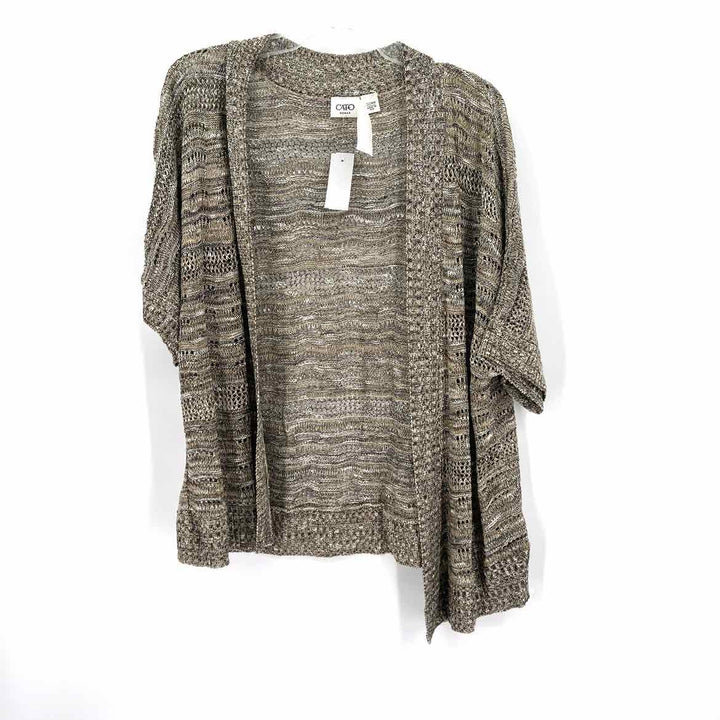 Size 22/24 CATO TAN PRINT Cardigan