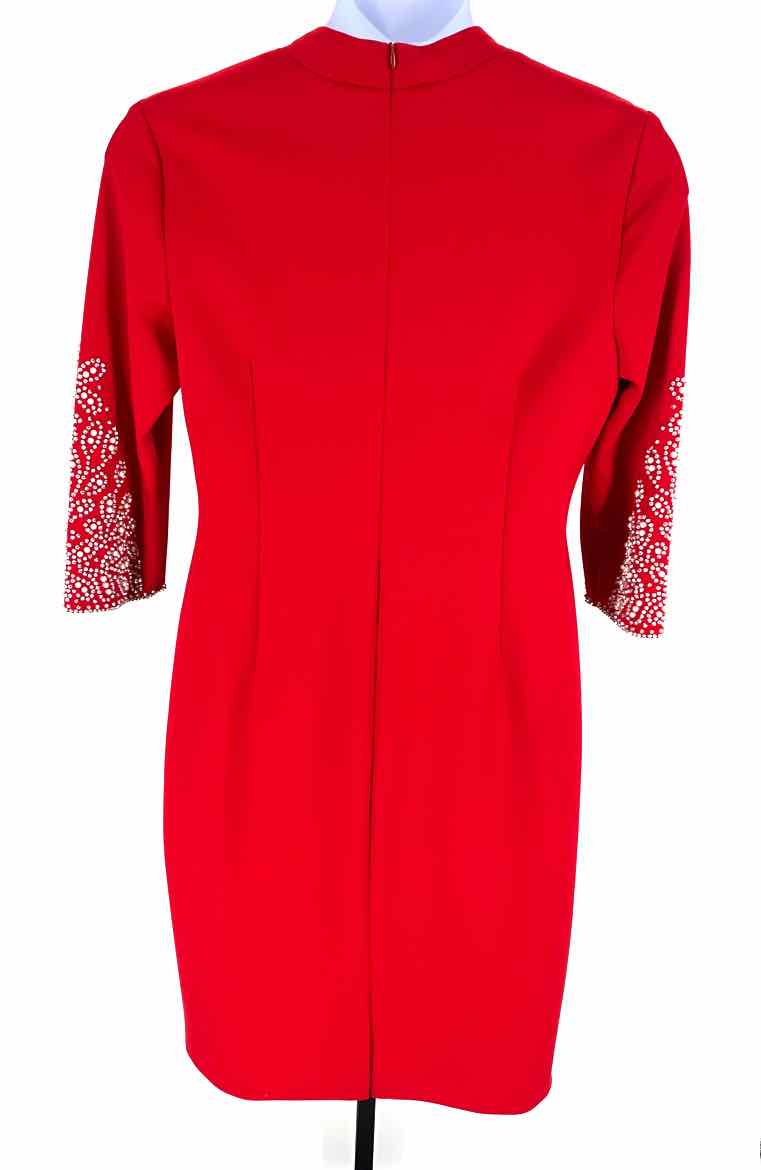 Size 16 SLNY Red Beaded Dress