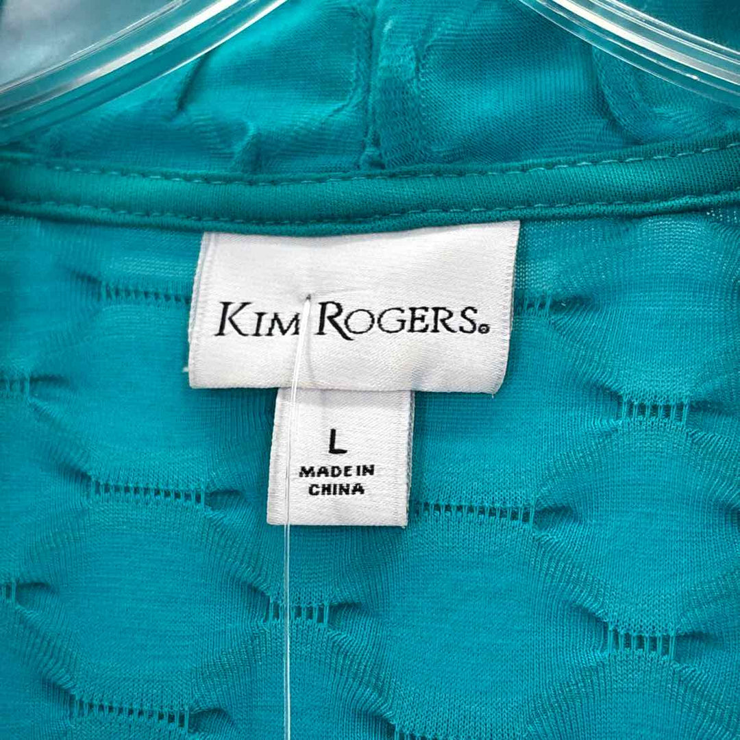 Size L KIM ROGERS Teal Jacket