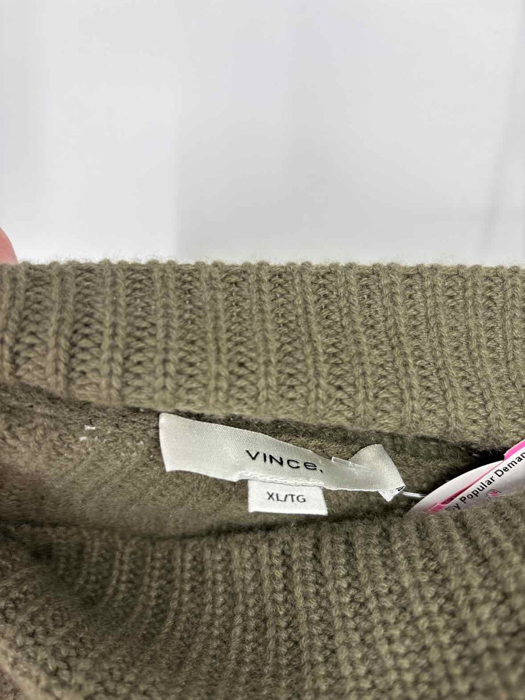 Size XL VINCE Green Cashmere Sweater