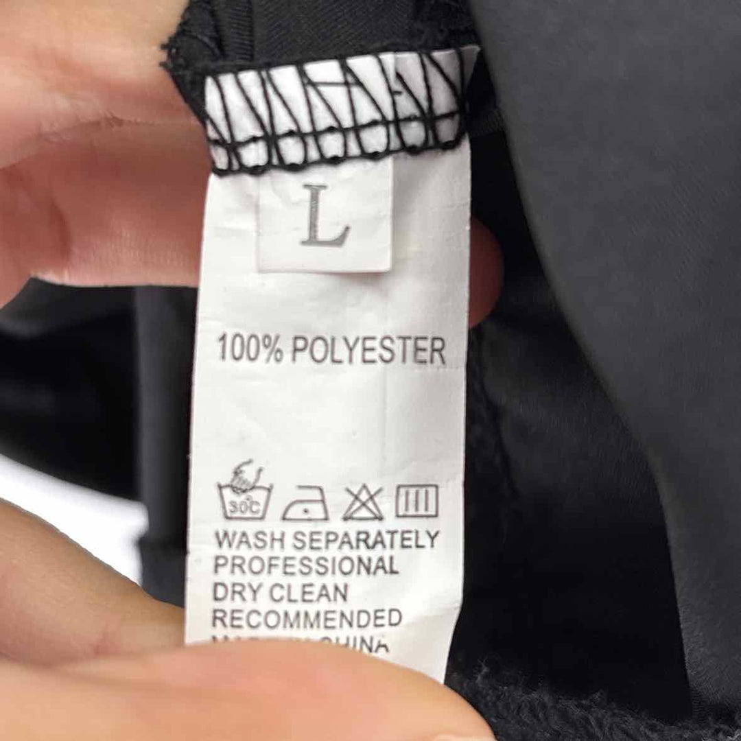 Size L Black Polyester Dress