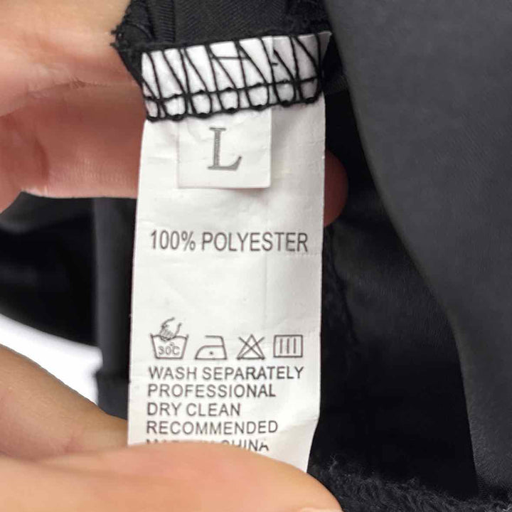 Size L Black Polyester Dress