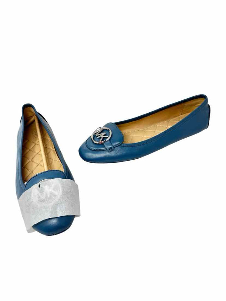 Shoe Size 9.5 Michael Kors Blue Leather Flats