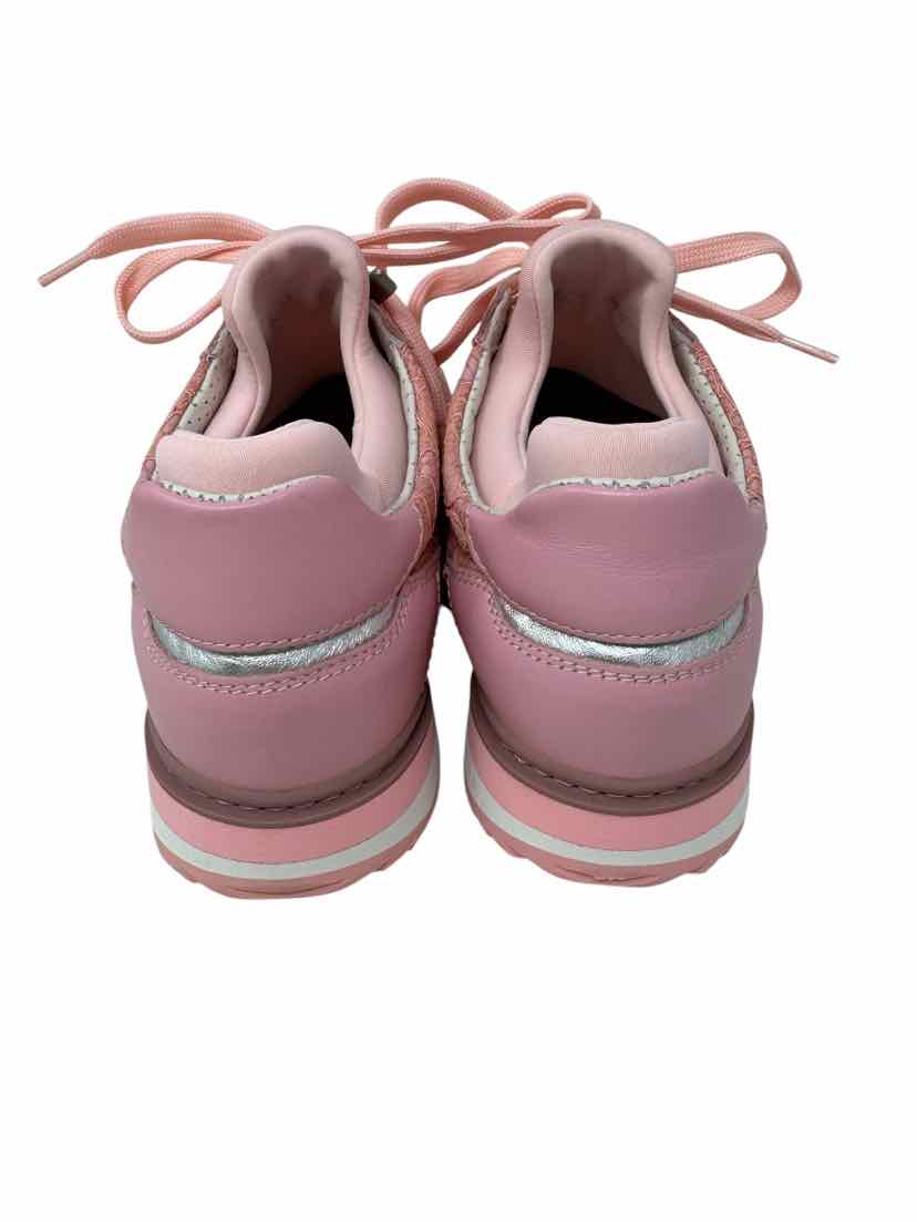 Shoe Size 38.5 Dolce &amp; Gabbana Pink Leather Lace Luxury - Sneakers