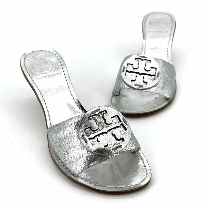 Shoe Size 6 Tory Burch Silver Leather Sandals