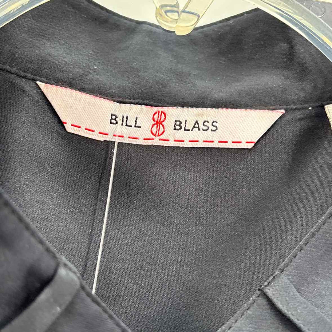 Size XL BILL BLASS Black Polyester Shirt