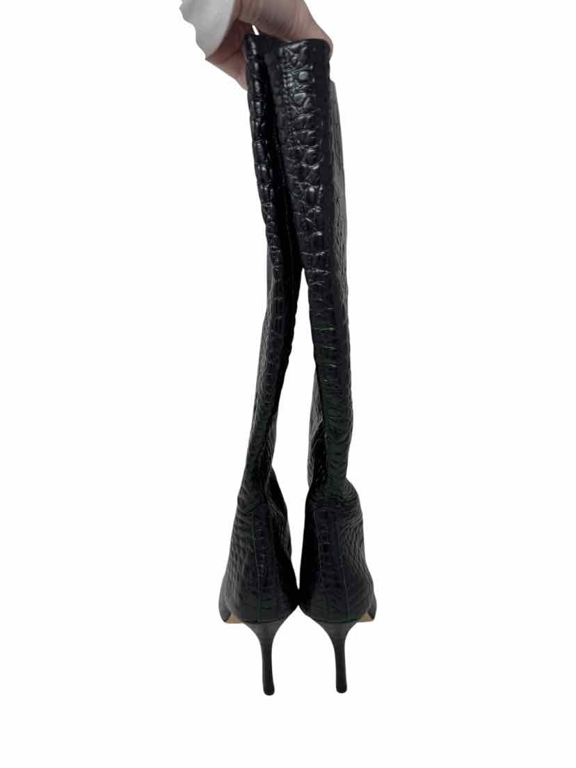 Shoe Size 8 Black Leather Boots