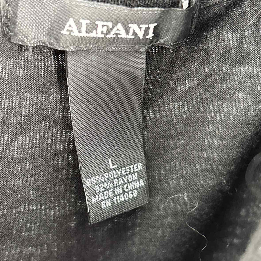 Size L ALFANI Black Lace Shirt