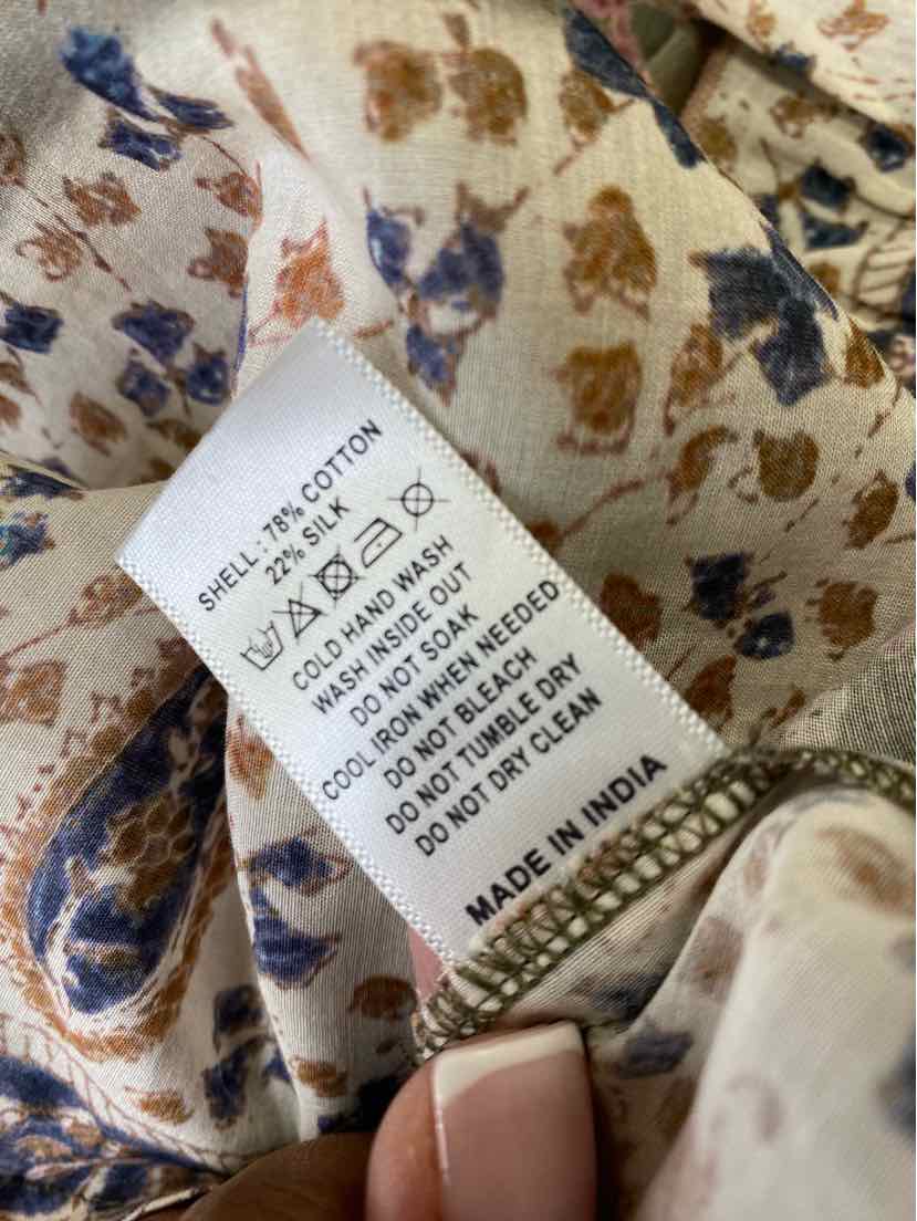 Size S Green Print Shirt