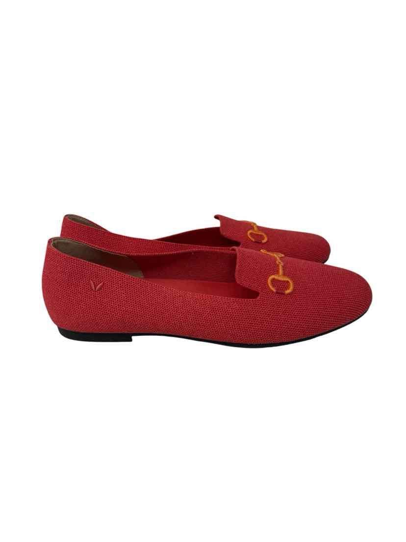 Shoe Size 40 VIVAIA Orange Knit Flats