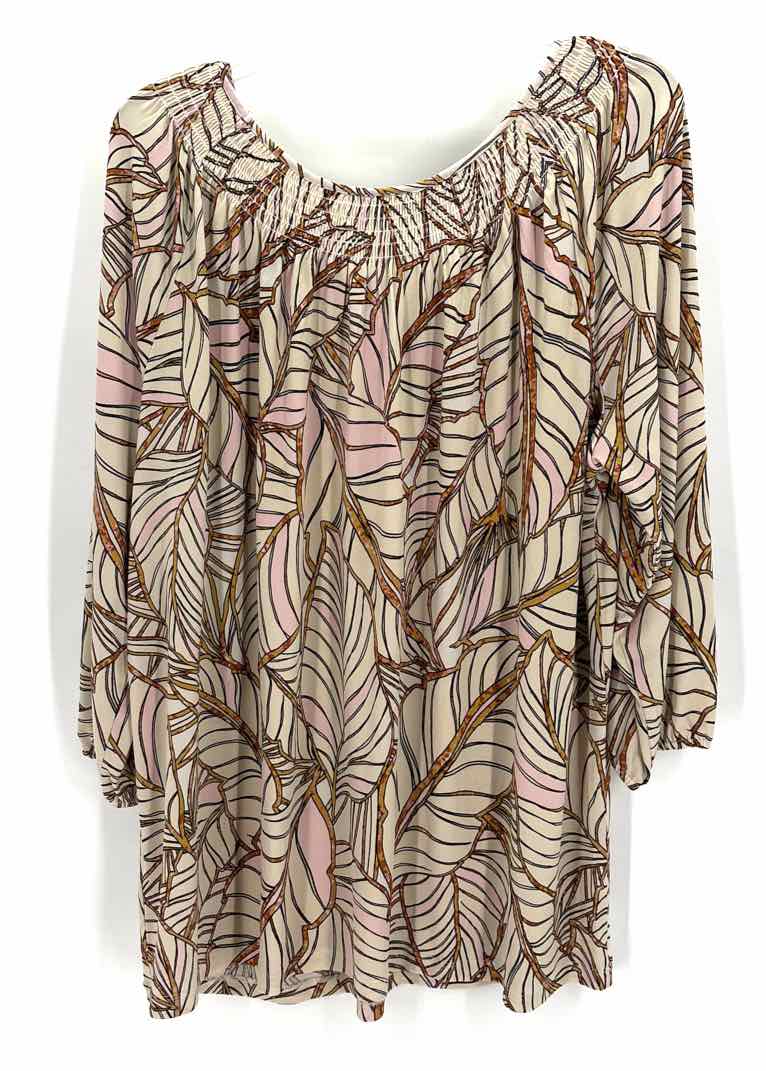 Size 1X SUSAN GRAVER Cream Shirt