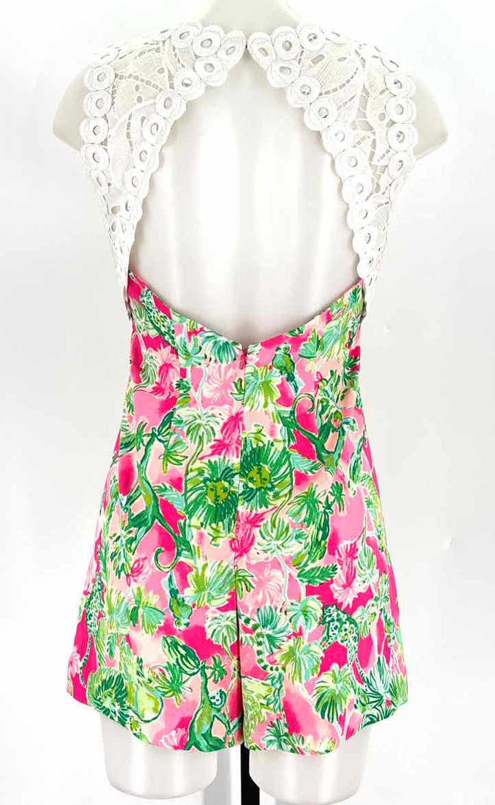 Size 4 Lilly Pulitzer Multi-Color Lace Romper
