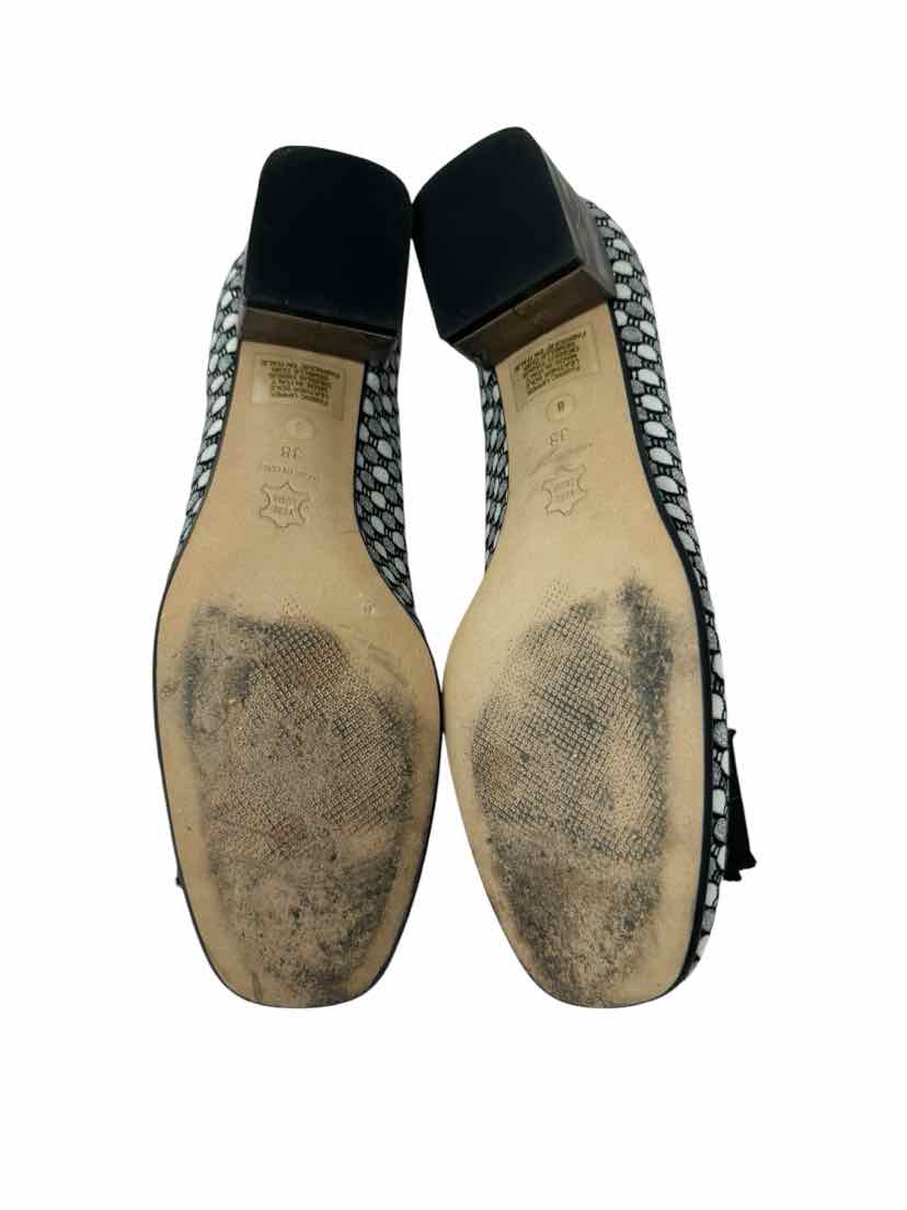 Shoe Size 38 Black/White Flats
