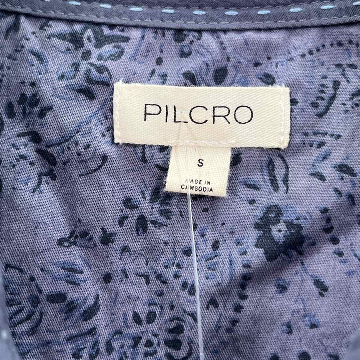 Size S Pilcro & the Letterpress Gray Velvet Shirt