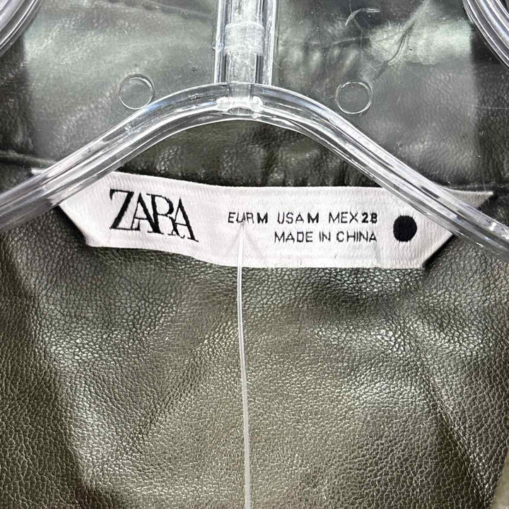 Size M ZARA Brown Faux Leather Jacket