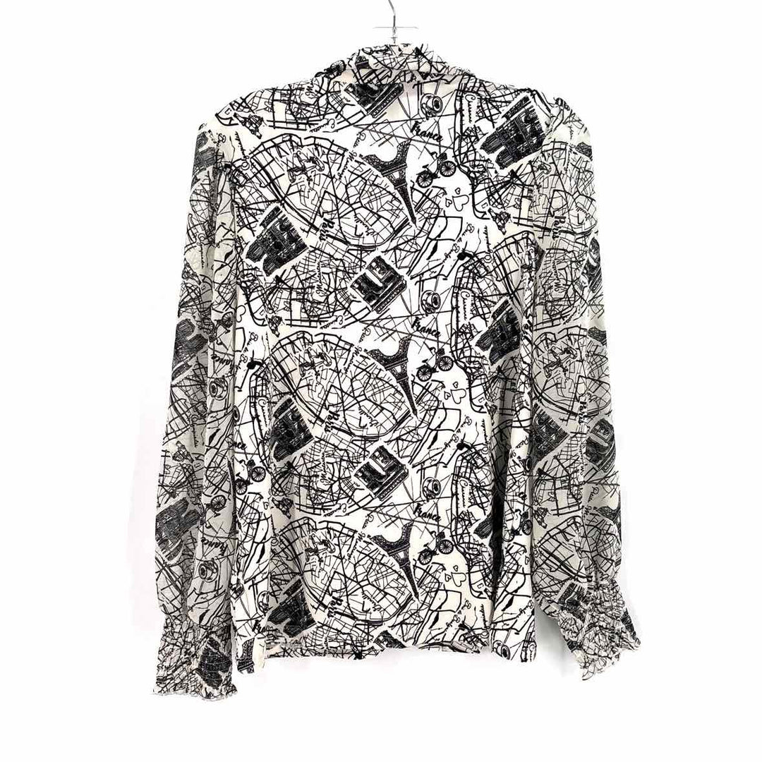 Size L MADISON Black/White Shirt