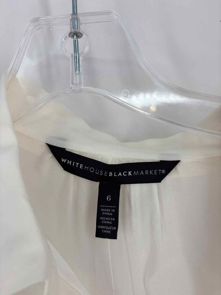 Size 6 White House Black Market Cream Shirt