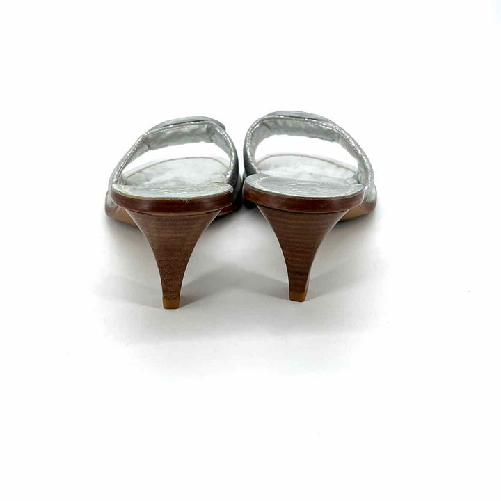Shoe Size 6 Tory Burch Silver Leather Sandals
