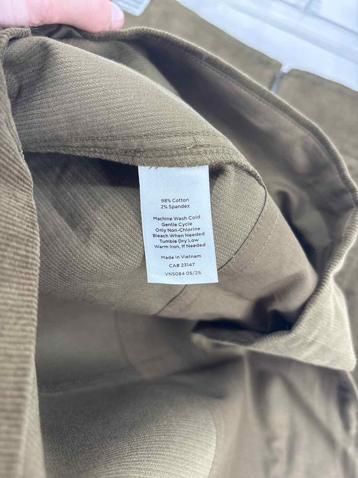 Size 12 Talbots Olive Corduroy Skirt
