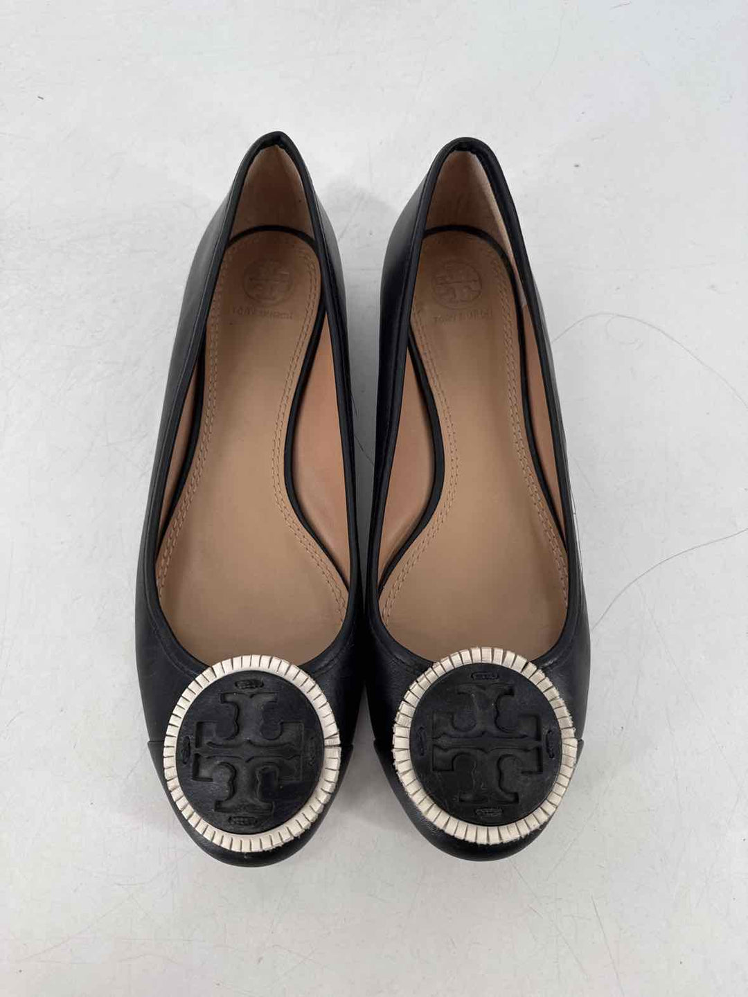 Shoe Size 9 Tory Burch Black Leather Flats