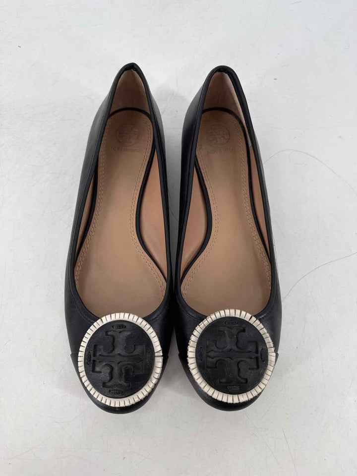 Shoe Size 9 Tory Burch Black Leather Flats