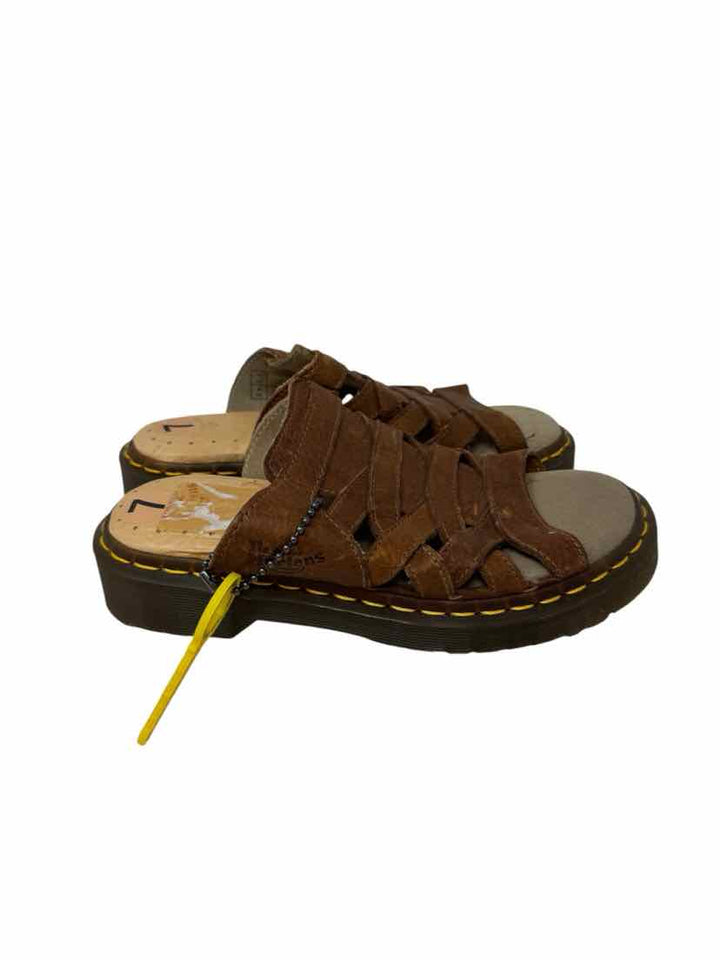 Shoe Size 7 DOC MARTENS Tan Leather Sandals