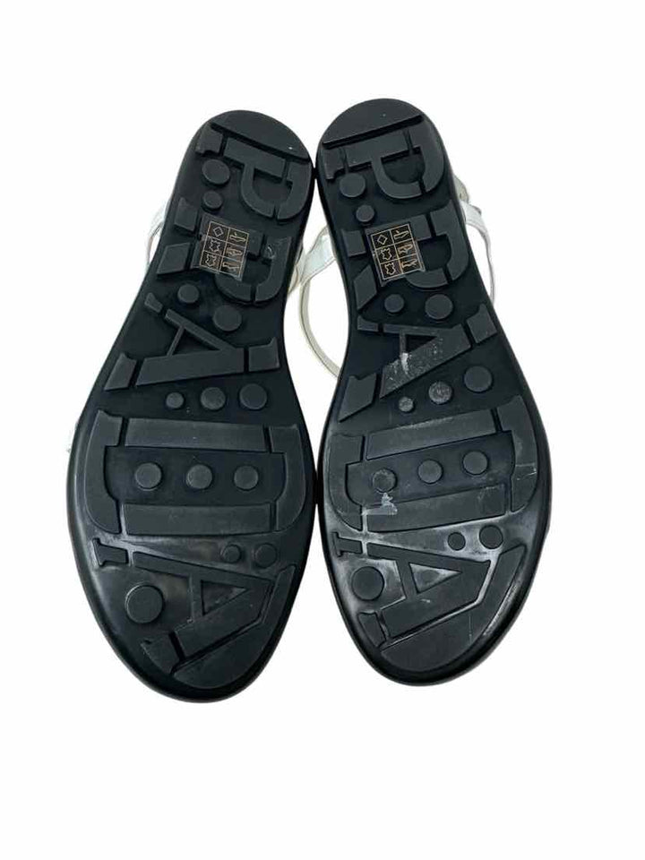 Shoe Size 39 PRADA White Leather Luxury - Sandals
