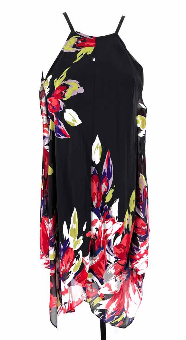 Size 6 INC Black Print Dress
