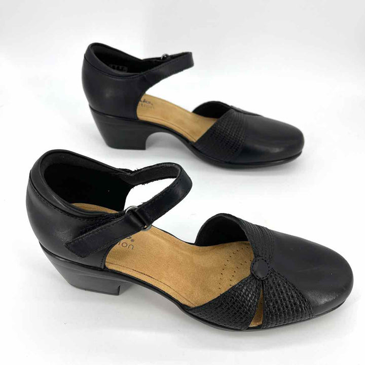 Shoe Size 8 CLARKS Black Leather Heels