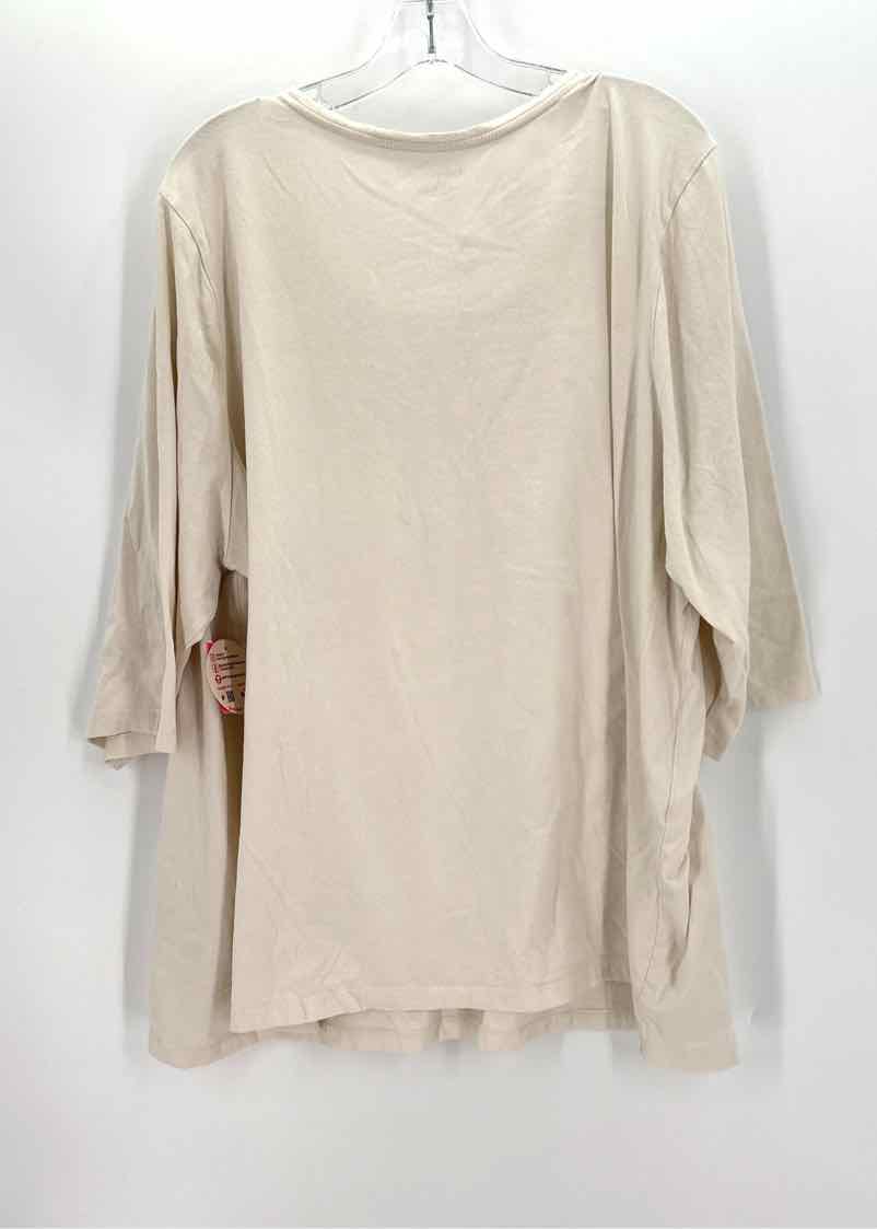 Size 3X CATHERINES Cream Knit Shirt